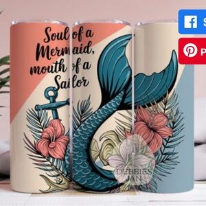 Mermaid/Sailor Themed Tumbler
